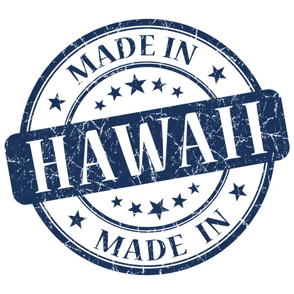 Зроблено в Гаваї синій круглі гранж ізольованих штамп — стокове фото