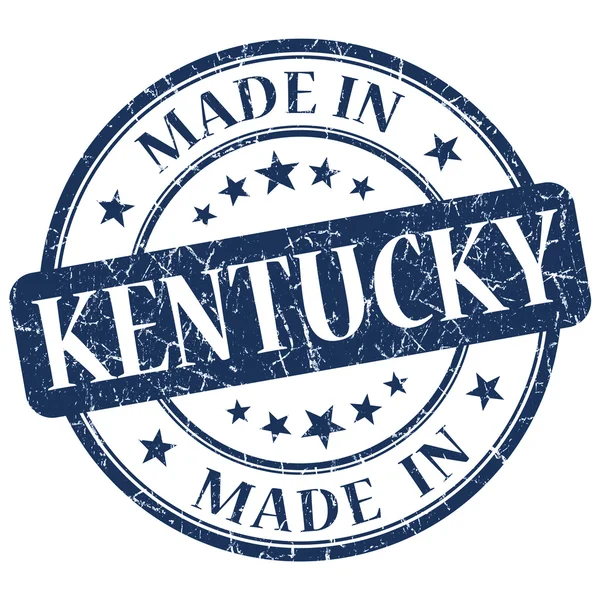 Hecho en Kentucky azul redondo grunge sello aislado —  Fotos de Stock