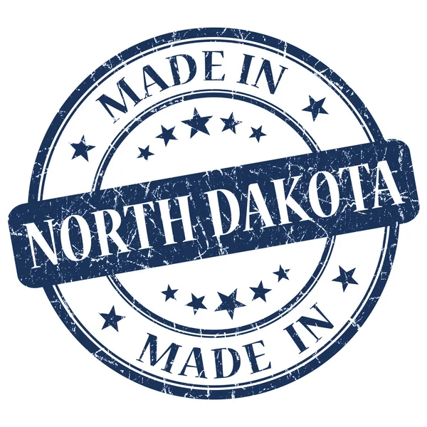 Made in North Dakota blue round grunge isolated stamp — Stock Photo, Image
