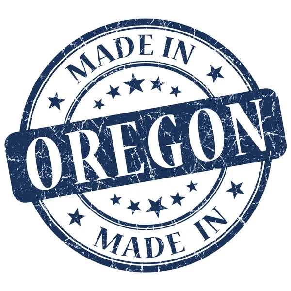 Made in Oregon blue round grunge isolated stamp — Stock Photo, Image