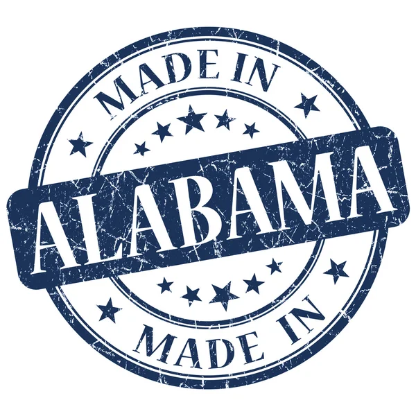 Made in Alabama blue round grunge isolated stamp — Stock Photo, Image