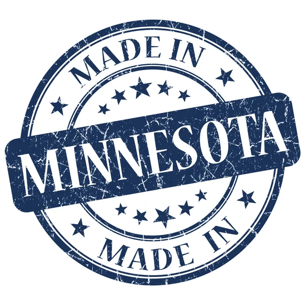 Hecho en Minnesota azul redondo grunge sello aislado — Foto de Stock