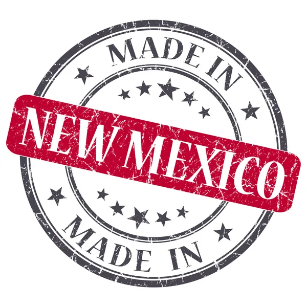 Feito no Novo México vermelho redondo grunge selo isolado — Fotografia de Stock