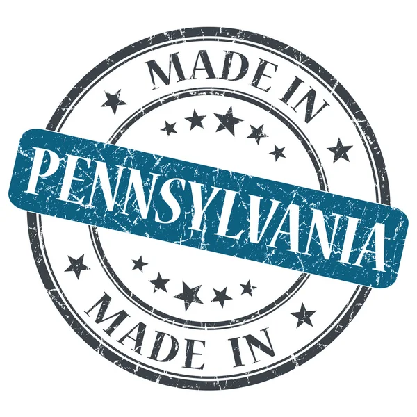 Сделанная в Пенсильвании голубая круглая гранжевая марка — стоковое фото