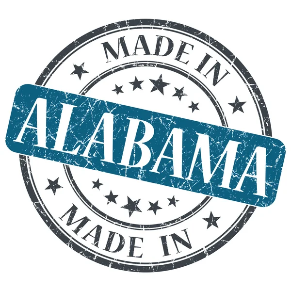 Made in Alabama blue round grunge isolated stamp — Stock Photo, Image