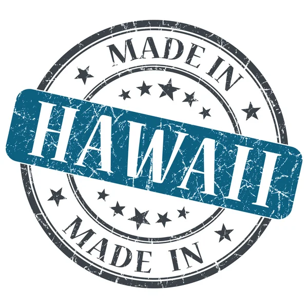 Feito no Havaí azul redondo grunge selo isolado — Fotografia de Stock