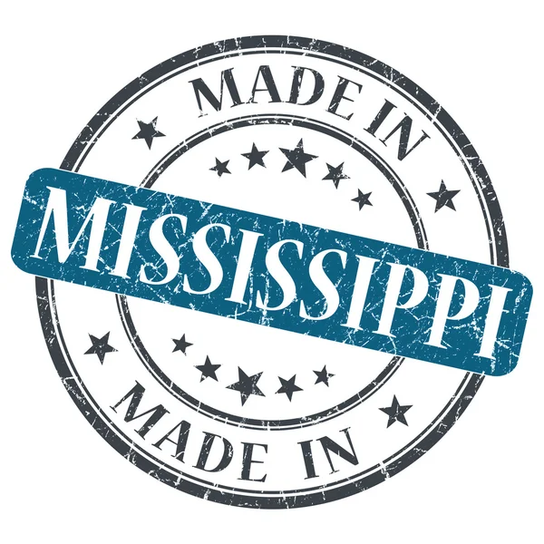 Made in Mississippi blue round grunge isolated stamp — Stock Photo, Image