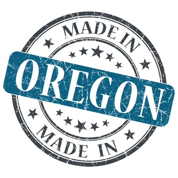 Made in Oregon blue round grunge isolated stamp — Stock Photo, Image