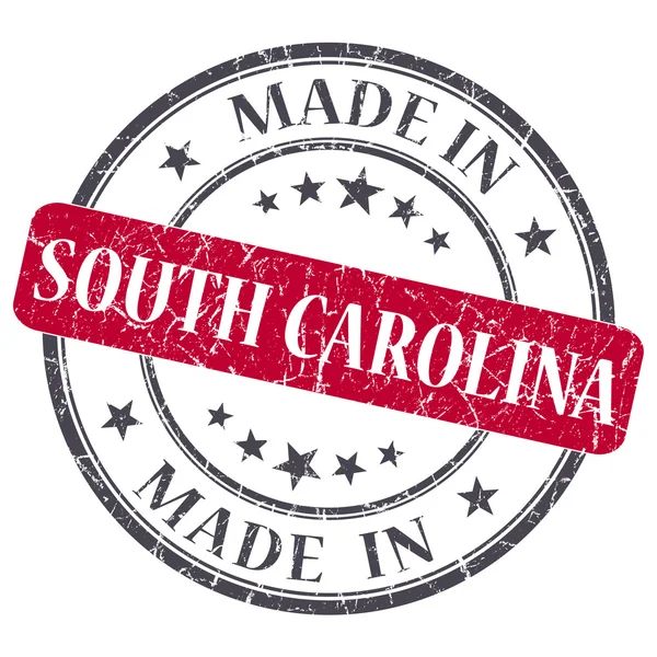 Wykonane w Karolina Południowa okrągły znaczek grunge odizolowane — Zdjęcie stockowe