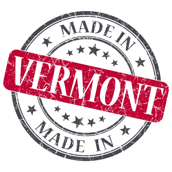 Made in Vermont red round grunge isolated stamp — Stock Photo, Image