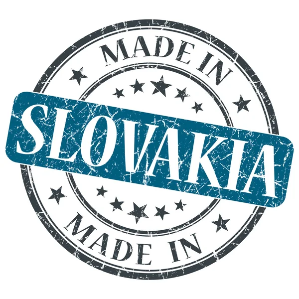 Made in SLOVAKIA blue grunge stamp isolated on white background — Stock Photo, Image