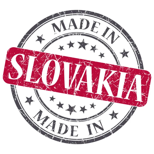 Made in SLOVAKIA red grunge stamp isolated on white background — Stock Photo, Image