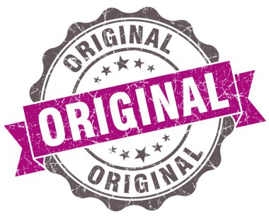 Original violet grunge retro style isolated seal clipart