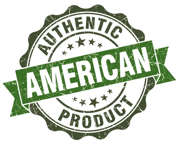 American product green grunge retro style isolated seal — Stock Photo, Image