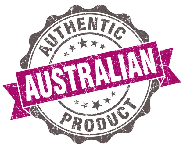 Produk Australia violet grunge gaya retro seal terisolasi — Stok Foto