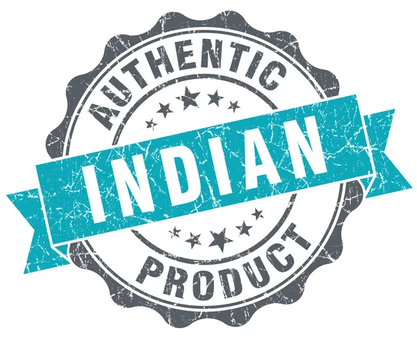 Indian product blue grunge retro style isolated seal — Stock Photo, Image