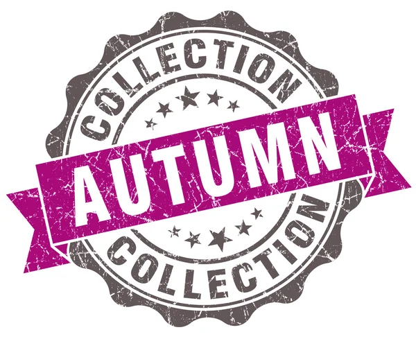 Podzimní kolekce fialový grunge retro styl, samostatný pečeť — Stock fotografie