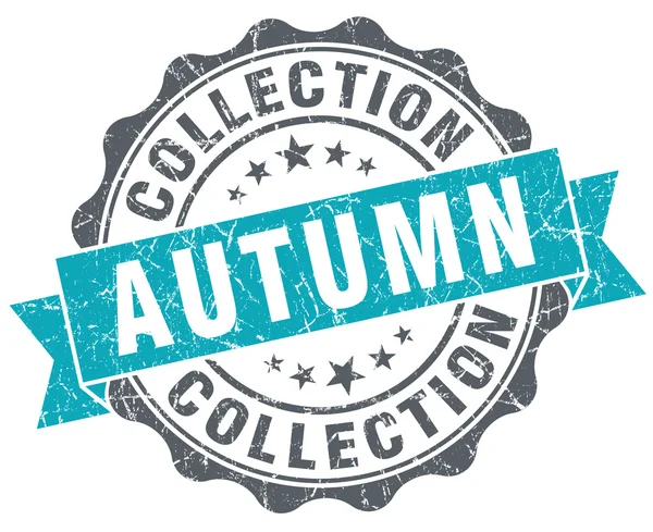 Podzimní kolekce modrá grunge retro styl, samostatný pečeť — Stock fotografie