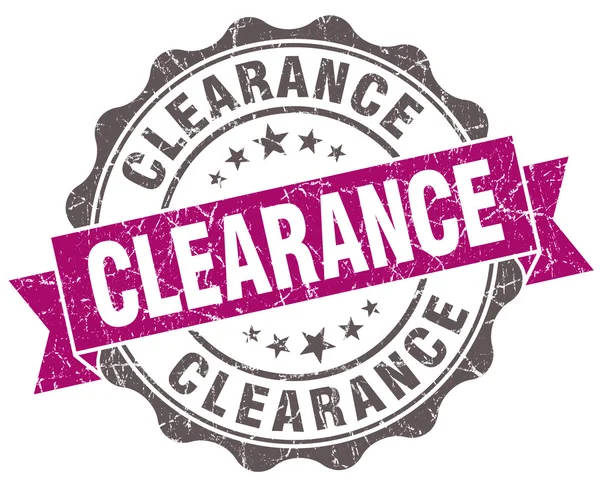 Clearance violet grunge retro vintage isolated seal — Stock Photo, Image