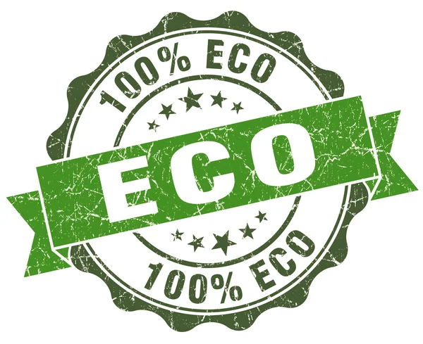 Eco green grunge retro vintage isolated seal — Stockfoto