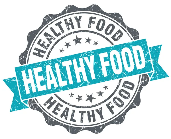 Healthy food turquoise grunge retro vintage isolated seal — Stock Photo, Image