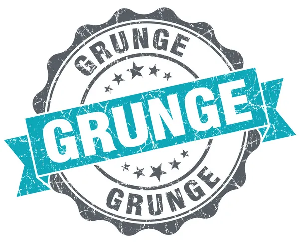 Grunge 绿松石 grunge 复古老式隔离的密封 — 图库照片