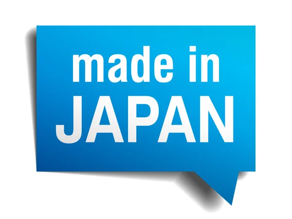 W Japonii niebieski 3d bańki realistyczne mowy na białym tle — Wektor stockowy