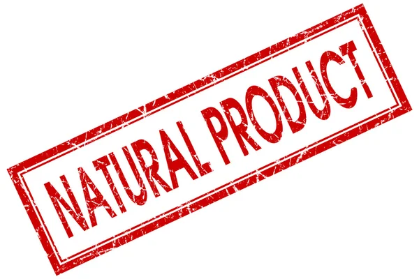 Naturlig produkt Röda torget grungy stämpel isolerad på vit bakgrund — Stockfoto
