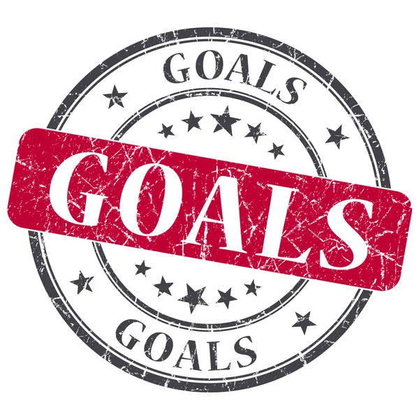 Goals red grunge textured vintage isolated stamp — Stock Photo, Image