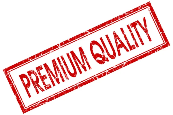 Premium-Qualität rot quadratisch grungy Stempel isoliert auf weißem Hintergrund — Stockfoto