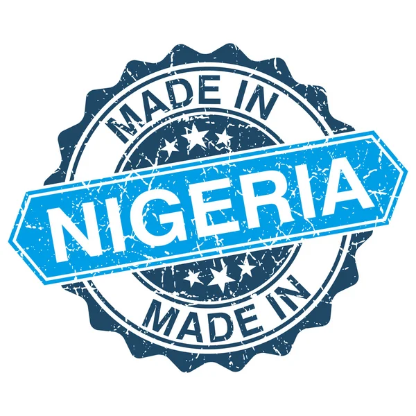 Made in nigeria vintage stamp isoliert auf weißem Hintergrund — Stockvektor