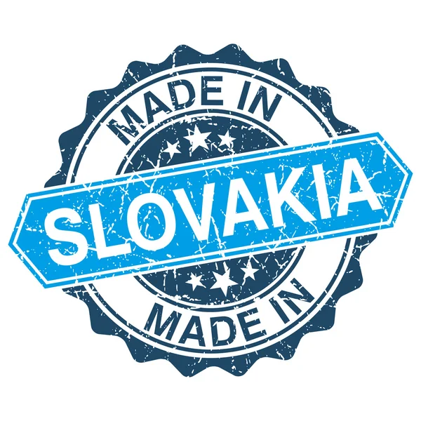 Gemaakt in Slowakije vintage stempel geïsoleerd op witte achtergrond — Stockvector