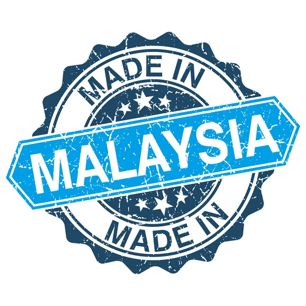 Sello vintage fabricado en Malasia aislado sobre fondo blanco — Archivo Imágenes Vectoriales