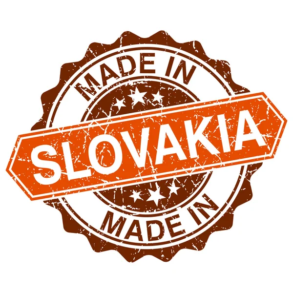 Feito na Eslováquia carimbo vintage isolado no fundo branco — Vetor de Stock