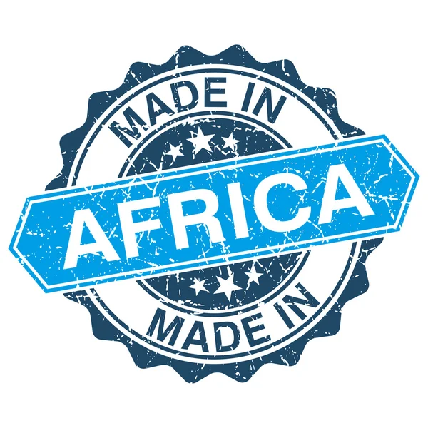 Hecho en África sello vintage aislado sobre fondo blanco — Vector de stock