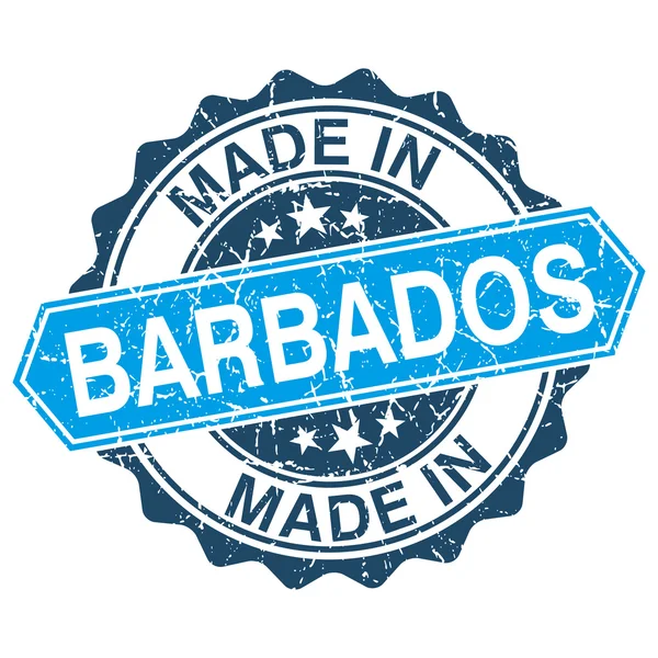 Feito em Barbados carimbo vintage isolado em fundo branco — Vetor de Stock