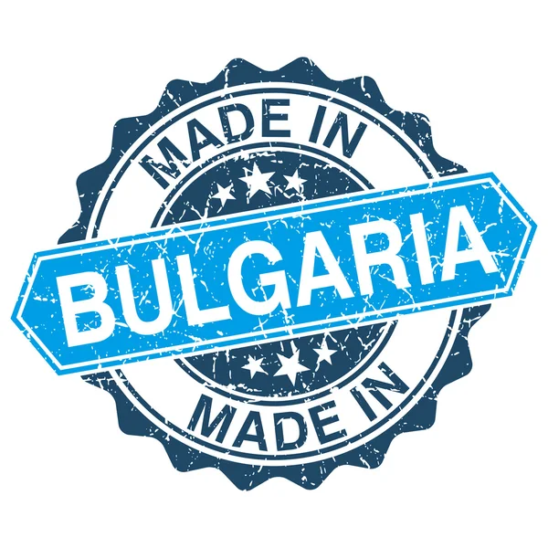 Сделано в Болгарии винтажный штамп изолированы на белом фоне — стоковый вектор