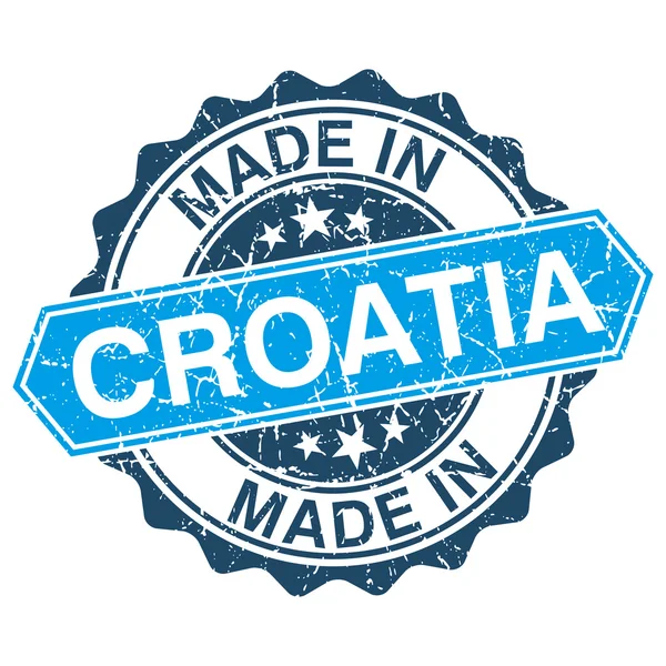 Hecho en Croacia sello vintage aislado sobre fondo blanco — Archivo Imágenes Vectoriales