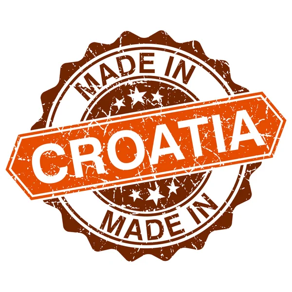 Gyártott-ban Horvátország vintage bélyegző elszigetelt fehér background — Stock Vector