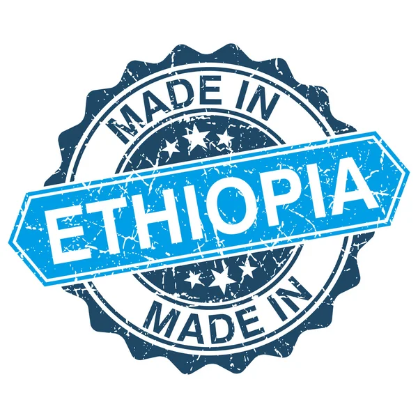 Hecho en Etiopía sello vintage aislado sobre fondo blanco — Archivo Imágenes Vectoriales