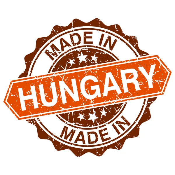Gjorde i Ungern vintage stämpel isolerad på vit bakgrund — Stock vektor