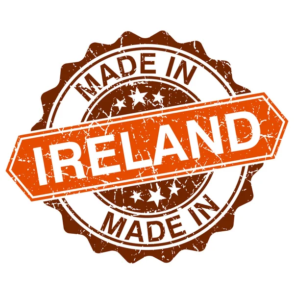 Feito na Irlanda carimbo vintage isolado no fundo branco —  Vetores de Stock