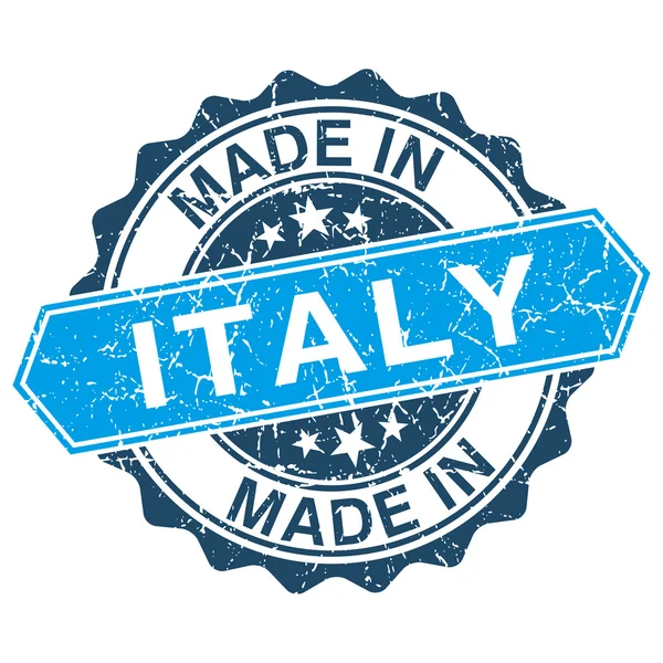 Fabriqué en Italie timbre vintage isolé sur fond blanc — Image vectorielle