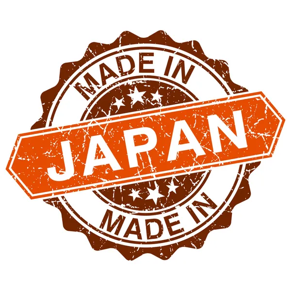Feito no Japão carimbo vintage isolado no fundo branco — Vetor de Stock