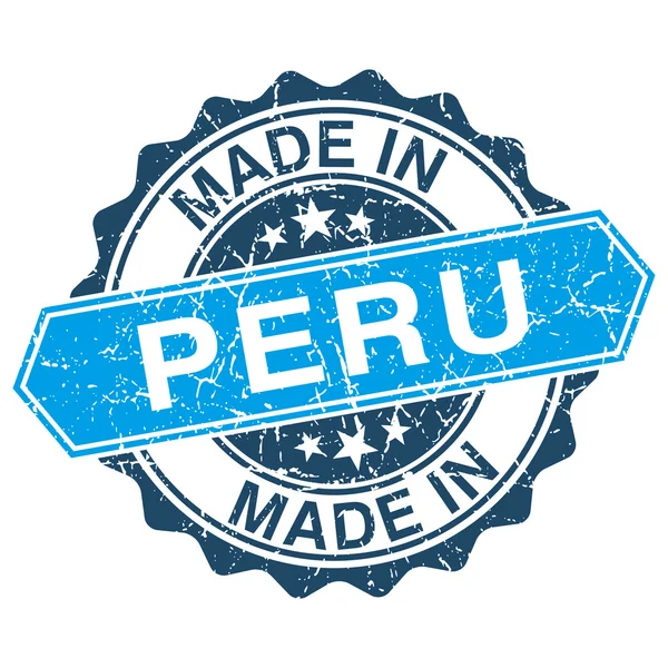 Készült a perui vintage bélyegző elszigetelt fehér background — стоковий вектор