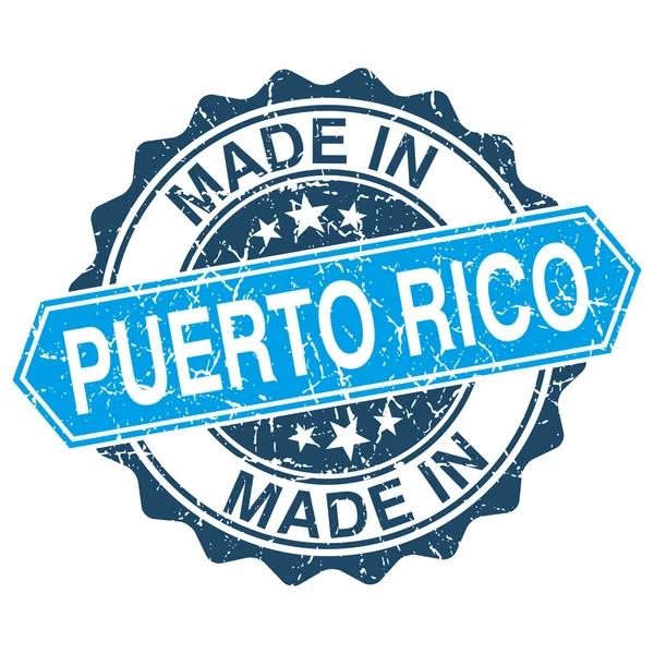 Hergestellt in puerto rico vintage marke isoliert auf weißem hintergrund — Stockvektor