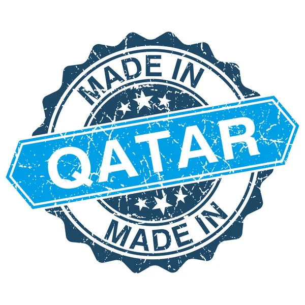 카타르 빈티지 스탬프 흰색 배경에 고립에서 만든 — 스톡 벡터