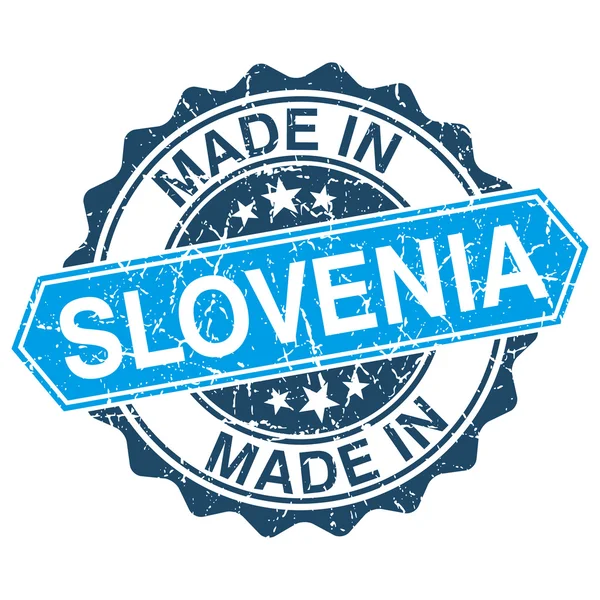 Hergestellt in Slowenien Vintage-Marke isoliert auf weißem Hintergrund — Stockvektor