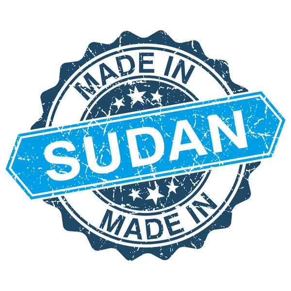 V Súdánu vinobraní razítko izolovaných na bílém pozadí — Stockový vektor