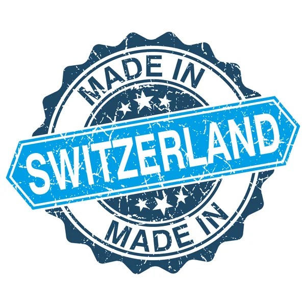 Ve Švýcarsku vinobraní razítko izolovaných na bílém pozadí — Stockový vektor